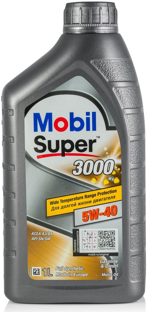 Масло моторное Mobil Super 3000 x1 5/40 API SN/CF (1 л.) — оптом