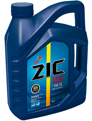 Масло моторное ZIC X5 5/30 API SN PLUS/SN-RC (4 л.) — оптом