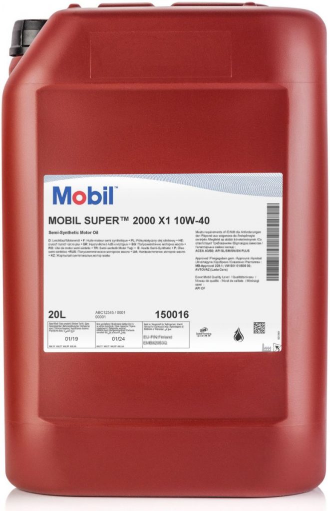Масло моторное Mobil Super 2000 x1 10/40 API SL/CF (20 л.) — оптом
