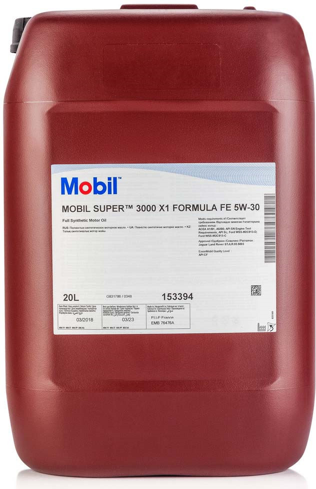Масло моторное Mobil Super 3000 x1 Formula FE 5/30 API SL/CF (20 л.) — оптом