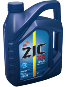 Масло моторное ZIC X5 LPG 10/40 API SN (4 л.)