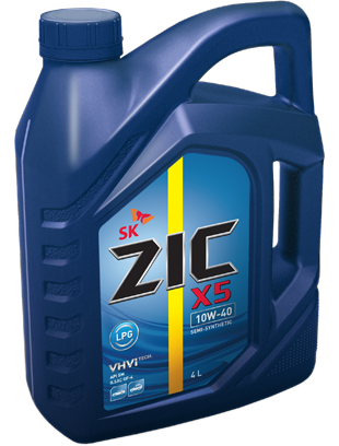Масло моторное ZIC X5 LPG 10/40 API SN (4 л.) — оптом