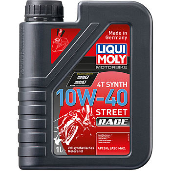 Масло моторное Liqui Moly Motorbike 4T Synth Street Race 10/40 API SN Plus (1 л.) — оптом