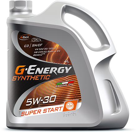 Масло моторное Gazpromneft G-Energy Synthetic Super Start 5/30 API SN/CF ACEA C3 (3,39 кг, 4 л.) — оптом