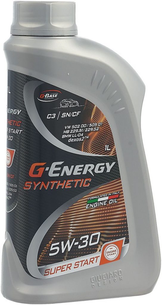 Масло моторное Gazpromneft G-Energy Synthetic Super Start 5/30 API SN/CF ACEA C3 (0,84 кг, 1 л.) — оптом