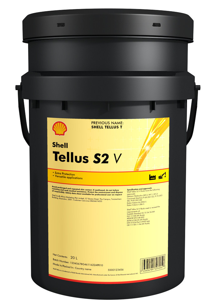Масло гидравлическое Shell Tellus S2 V46 HVLP 46 (20 л.) — оптом