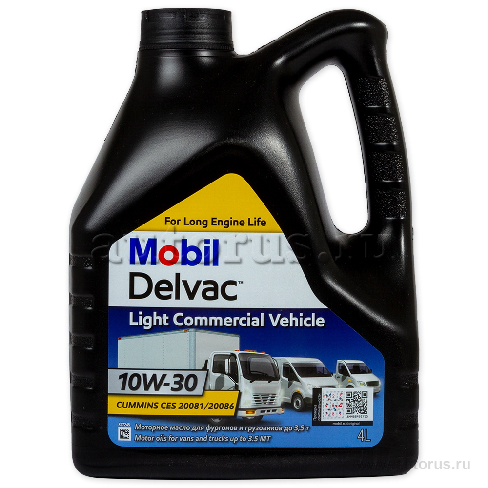 Масло моторное Mobil Delvac Light Commercial Vehicle 10/30 API CK-4/SN (4 л.) — оптом