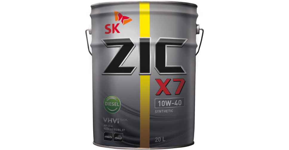Масло моторное ZIC X7 5/40 API SN/CF (20 л.) — оптом