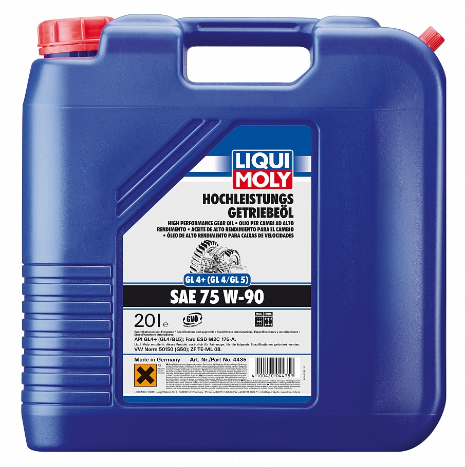 Масло трансмиссионное Liqui Moly Hochleistungs-Getriebeoil 75/90 API GL-4+ (20 л.) — оптом