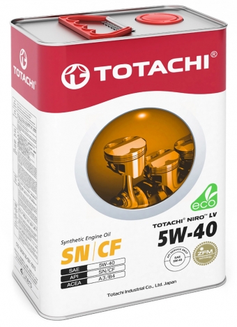 Масло моторное TOTACHI NIRO LV Synthetic 5/40 API SN/CF (4 л.) — оптом