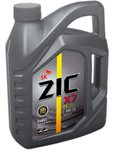 Масло моторное ZIC X7 FE 0/20 API SN-RC (4 л.)
