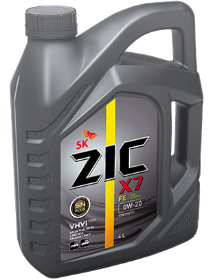 Масло моторное ZIC X7 FE 0/20 API SN-RC (4 л.) — оптом