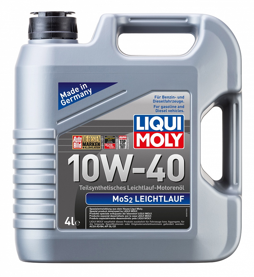 Масло моторное Liqui Moly MoS2 LeichtLauf 10/40 API SL/CF (4 л.) — оптом