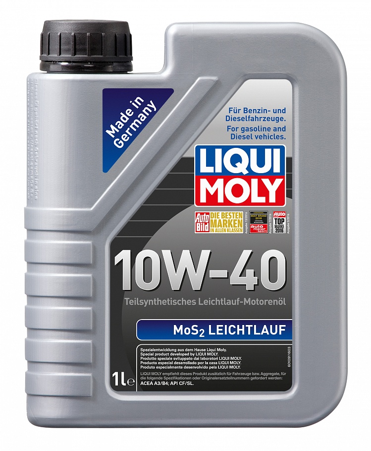 Масло моторное Liqui Moly MoS2 LeichtLauf 10/40 API SL/CF (1 л.) — оптом