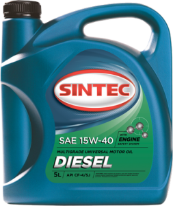 Масло моторное Sintoil/Sintec Diesel 15/40 API CF-4/CF/SJ (5 л.)