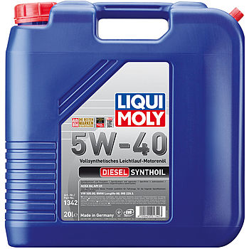 Масло моторное Liqui Moly Diesel Synthoil 5/40 API CF ACEA A3/B4 (20 л.) — оптом