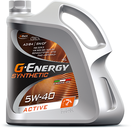 Масло моторное Gazpromneft G-Energy Synthetic Active 5/40 API SN/CF ACEA A3/B4 (3,42 кг, 4 л.) — оптом