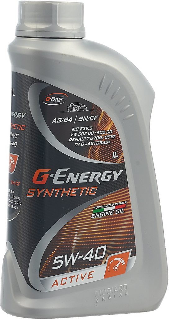 Масло моторное Gazpromneft G-Energy Synthetic Active 5/40 API SN/CF ACEA A3/B4 (0,85 кг, 1 л.) — оптом