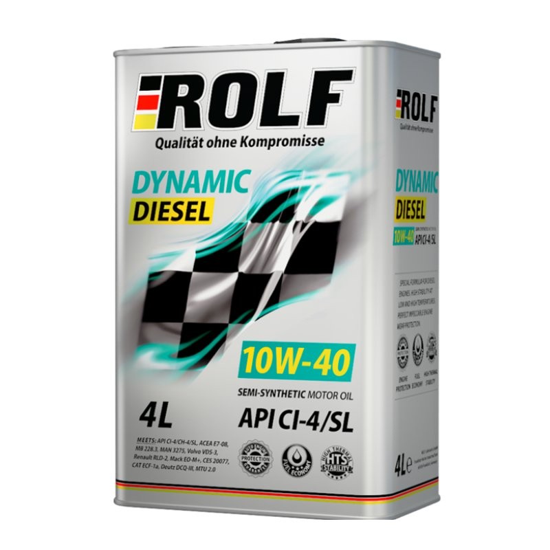 Масло моторное Rolf Dynamic Diesel 10/40 API CI-4/SL (4 л.) — купить оптом с доставкой
