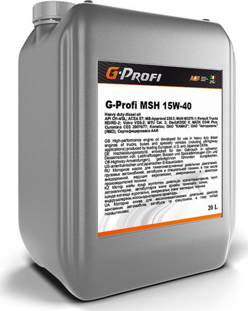 Масло моторное Gazpromneft G-Profi MSH 10/40 API CH-4/SL (17,78 кг, 20 л.) — оптом