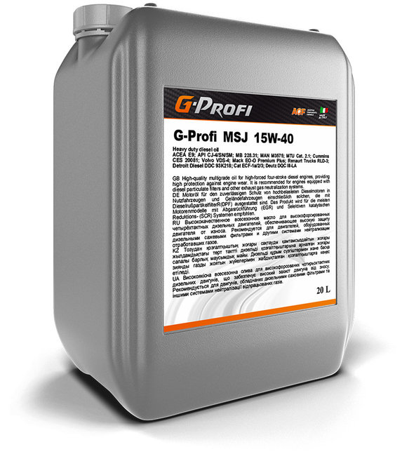 Масло моторное Gazpromneft G-Profi MSJ 15/40 API CJ-4/SN ACEA E9 (25,93 кг, 30 л.) — оптом