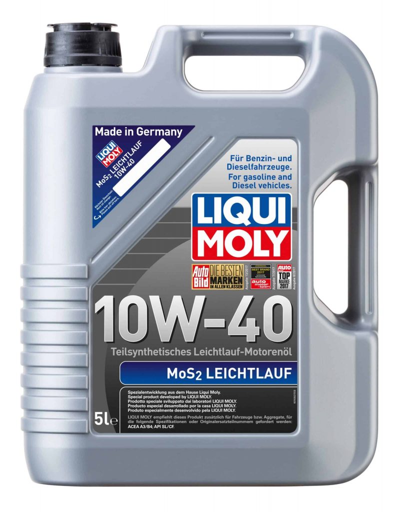 Масло моторное Liqui Moly MoS2 LeichtLauf 10/40 API SL/CF (5 л.) — оптом