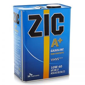Масло моторное ZIC A Plus Semi-Synthetic 10/40 API SM/CF (4 л.)