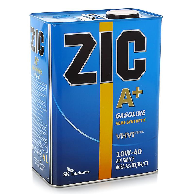 Масло моторное ZIC A Plus Semi-Synthetic 10/40 API SM/CF (4 л.) — оптом