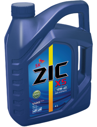 Масло моторное ZIC X5 Diesel 10/40 API CI-4/SL (6 л.) — оптом